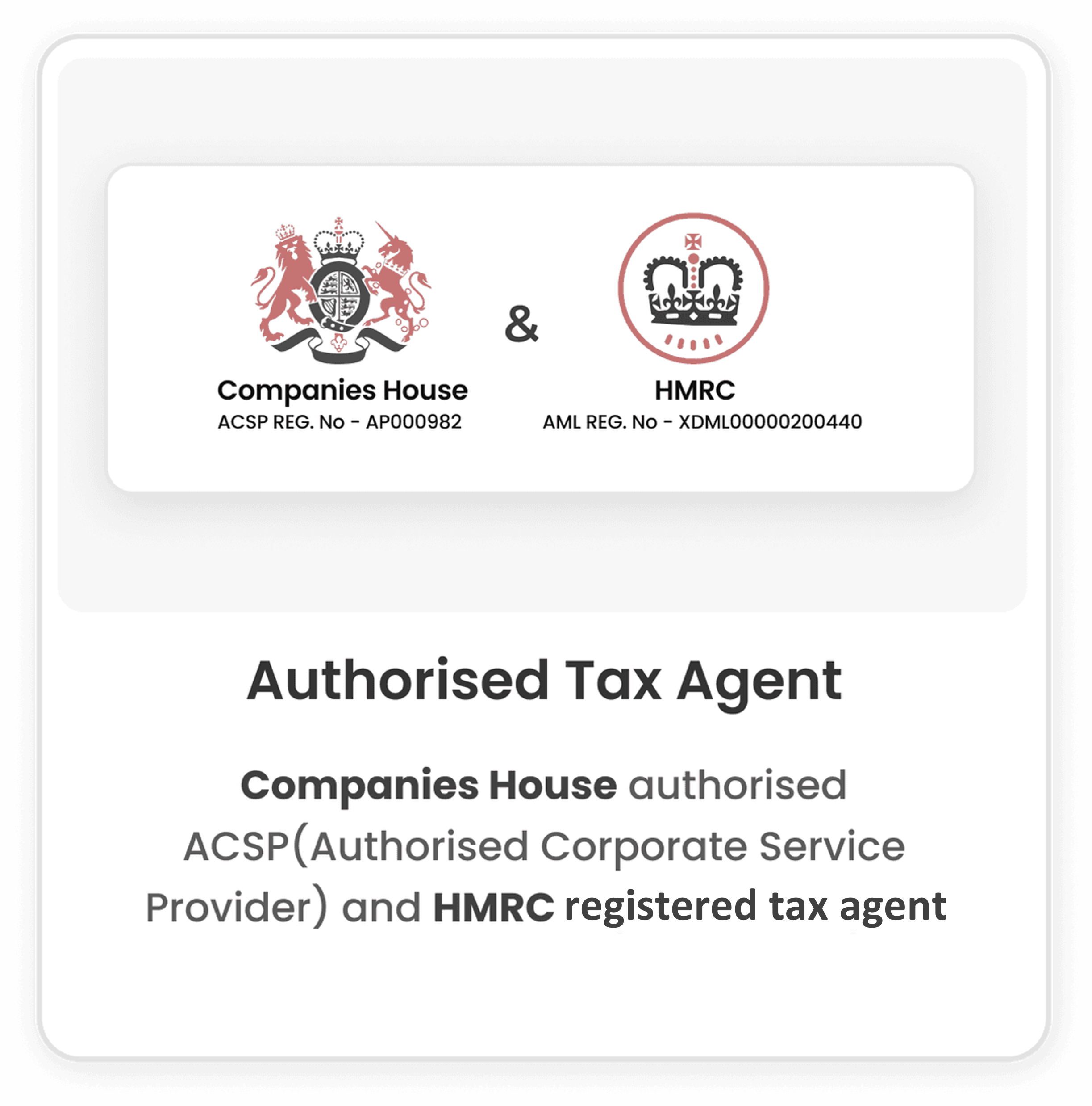 HMRC-authorised tax agent badge